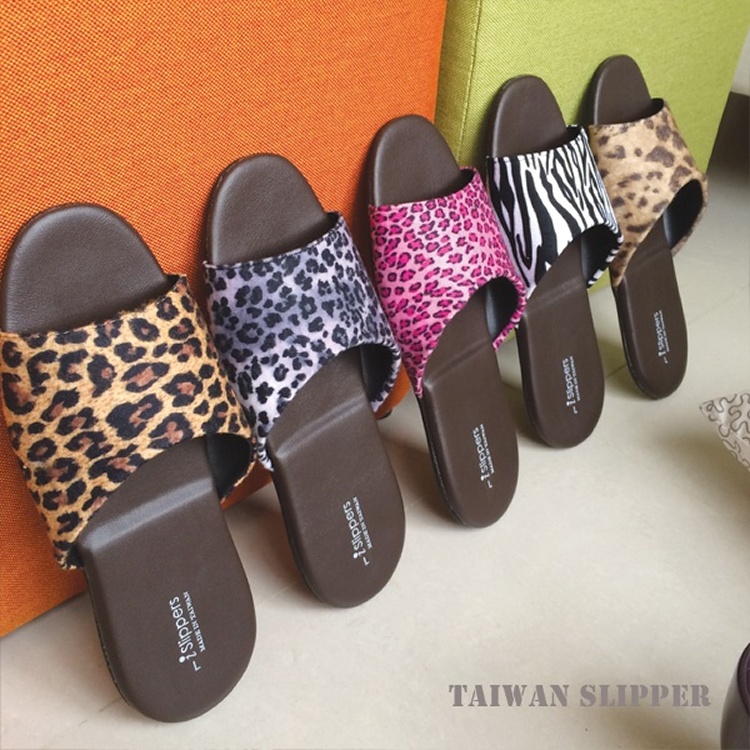 時尚室內拖鞋 - 抗滑靜音 - 狂野深豹紋