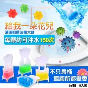 馬桶開花潔廁凝膠,5g/個 5入組