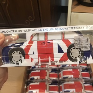英國經典特調早餐茶包40包組-英國國旗計程車鐵盒