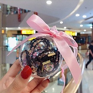 韓版透明球髮圈(16入）