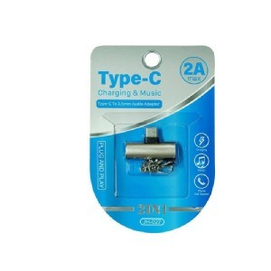 type c耳機充電轉接頭 一分二轉接頭