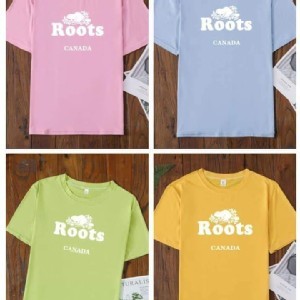 新款品牌情侶圓領T恤ROOTS綠色