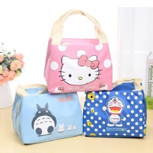 可愛保溫雙層帶飯便當包