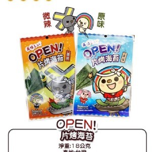 良澔OPEN 片烤海苔 18g