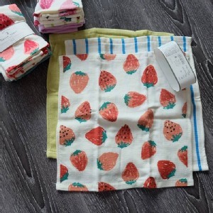 2020年出口日本草莓季全棉方巾