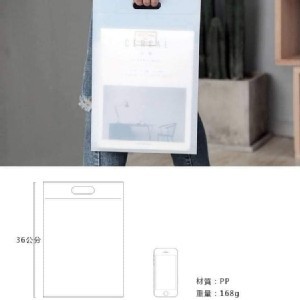 透明豎式pp6分格風琴包