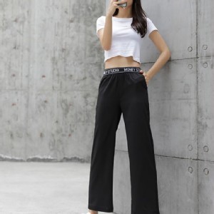 升級版透氣天絲牛仔寬寬褲-黑色