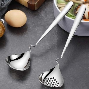 可掛鍋邊304不鏽鋼漏勺