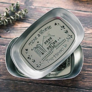 美式鄉村風復古馬口鐵小托盤(3入/組)