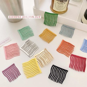 馬卡龍氣質無痕髮夾(4入/組)