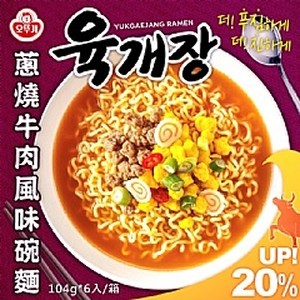 韓國不倒翁 蔥燒牛 肉風味碗麵(一箱6碗)