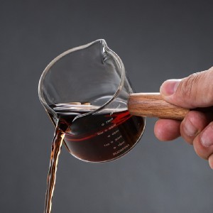 日式小巧木柄玻璃醬料碟2入