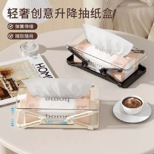 輕奢質感升降抽紙盒