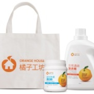 橘子超值B組合-洗衣精1800ml+漂白粉450g+精美購物袋