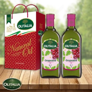 【Olitalia】奧利塔頂級葡萄籽油禮盒(1000mlX2罐)