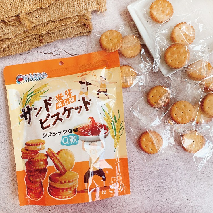 サンド。ビスケット，來心餅，クラシックな味。