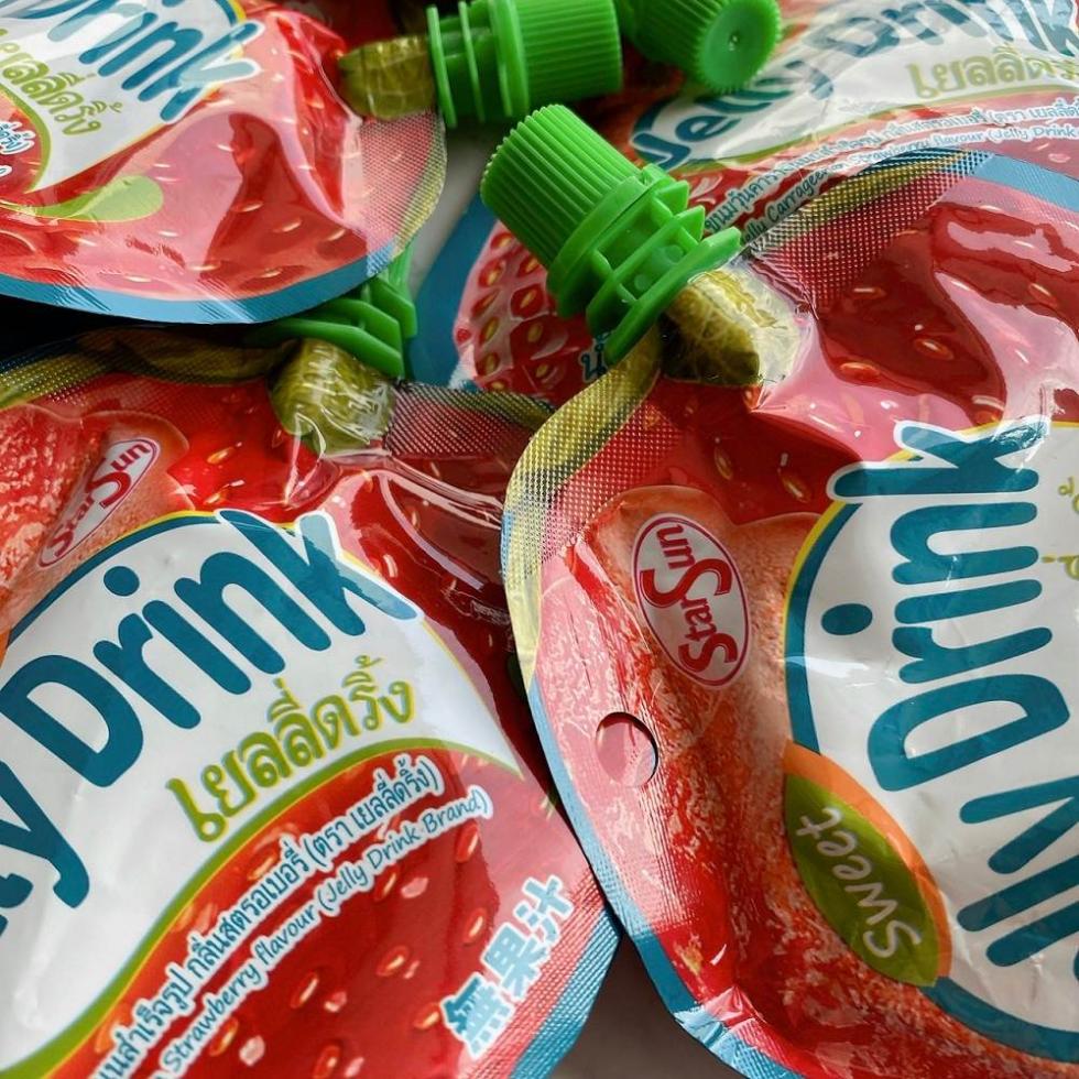 โยลลิต，เยลลีด ง，นสำเร็จรูป กลิ่นสตรอเบอรี่ (ตรา เยลลี่，ขนมวันคราว。