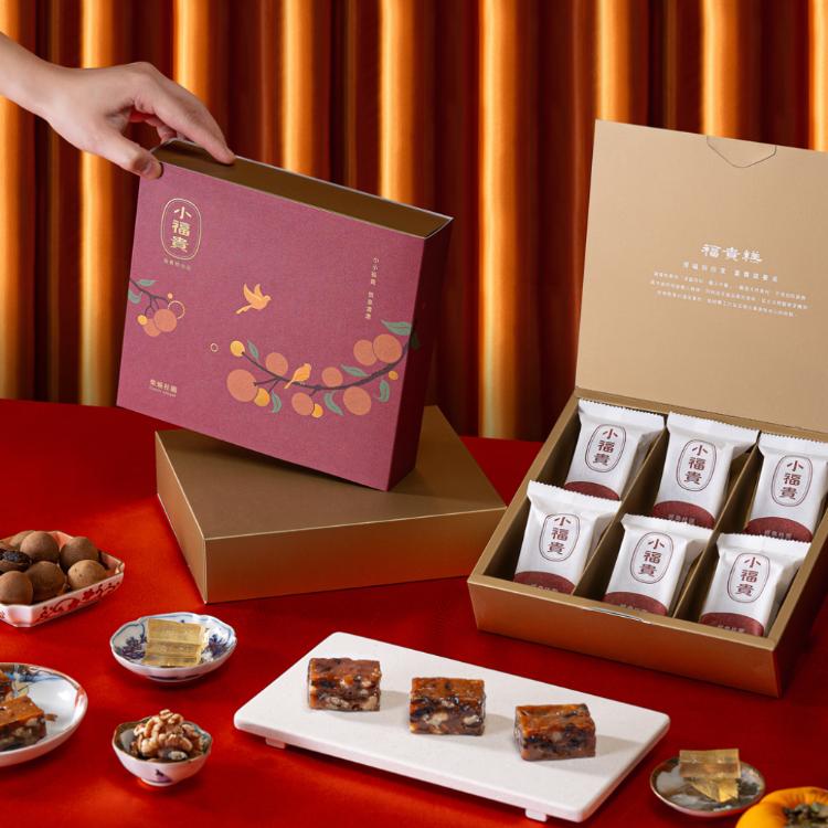春節限定【吉品養生】柴燒桂圓小福貴糕(6入/組)-附提袋
