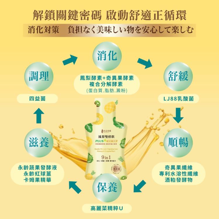 【吉品保健】鳳梨雙酵飲PLUS+14入/盒