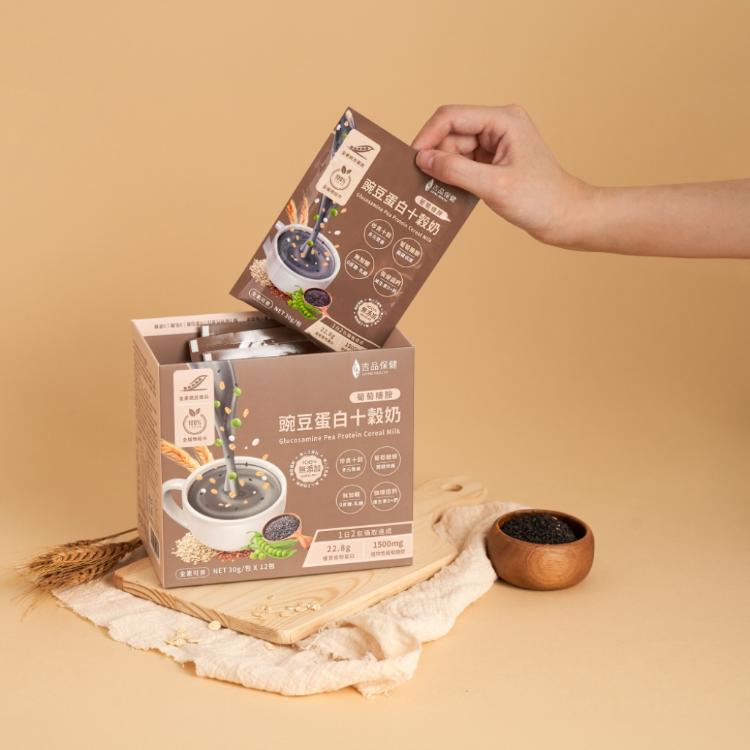 【吉品保健】葡萄糖胺 豌豆蛋白十穀奶(12入/盒)