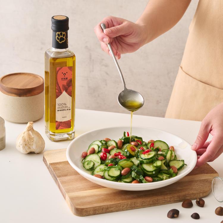 【籽熊寶】山茶油/苦茶油(附提袋) 青果味山茶油可生飲、清蒸涼拌/堅果味苦茶油可煎煮炒炸