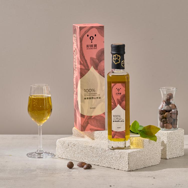 【籽熊寶】山茶油/苦茶油(附提袋) 青果味山茶油可生飲、清蒸涼拌/堅果味苦茶油可煎煮炒炸