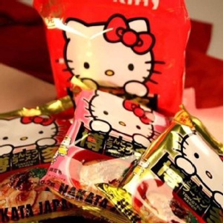 【九州丸一】Hello Kitty博多豚骨拉麵5入／袋