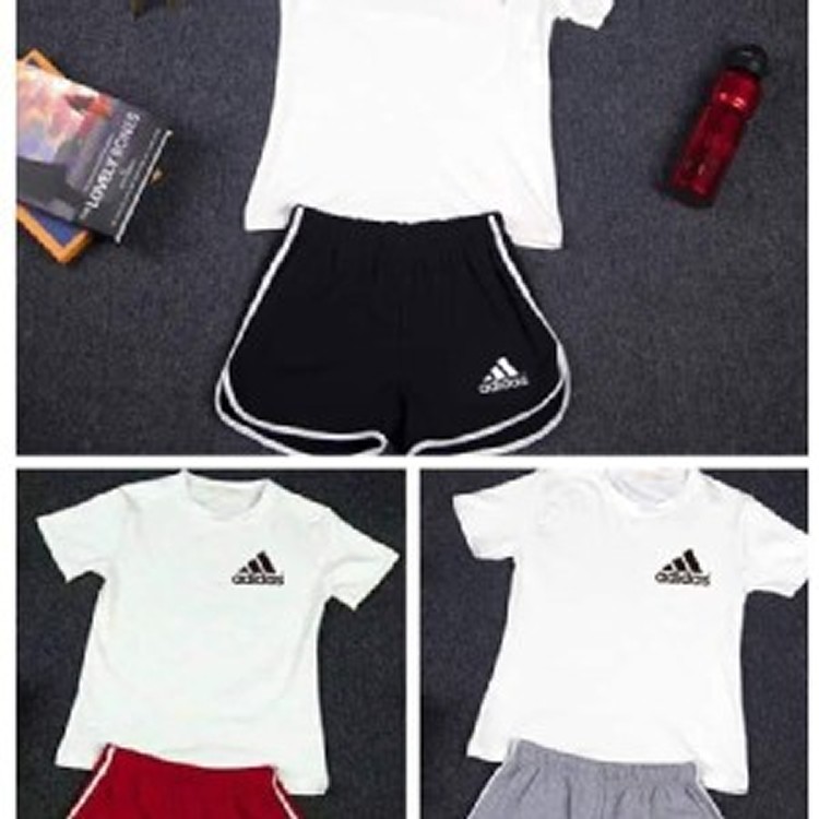 瑜珈熱褲款兩件套三葉草黑色