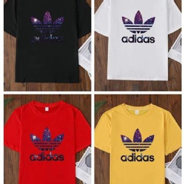 新款品牌情侶圓領T恤三葉草白色