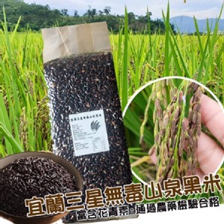 今年剛採收新鮮收割的宜蘭黑米1公斤裝