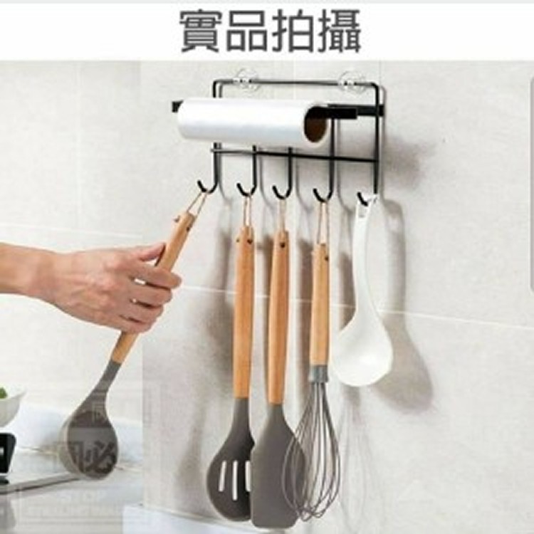 多用途壁掛5連掛鉤架