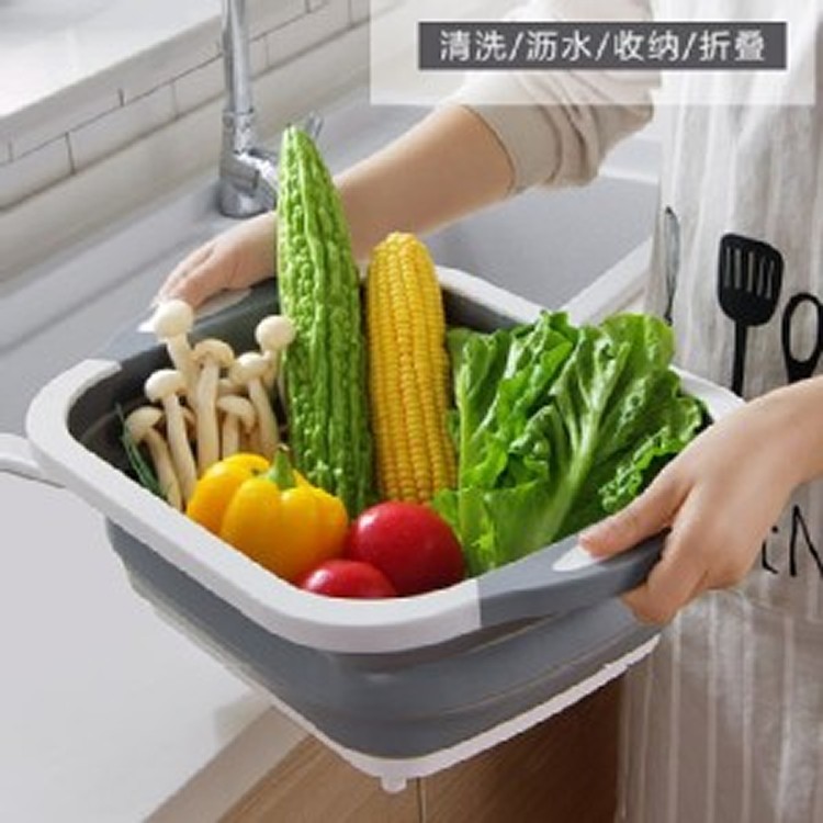 多功能折疊瀝水收納籃
