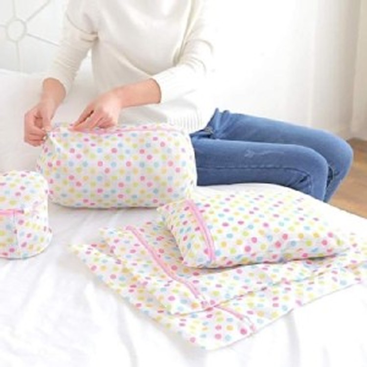 繽紛圓點細網護衣洗衣袋(一組5件 )