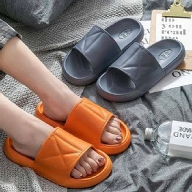 爆款 日風 柔軟厚底防滑拖鞋男款 黑色