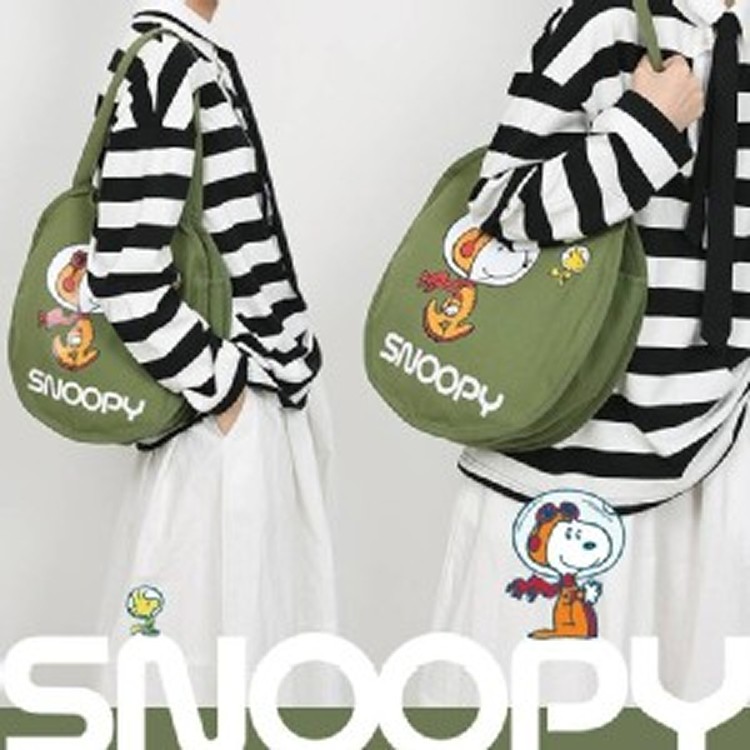 史努比帆布單肩包