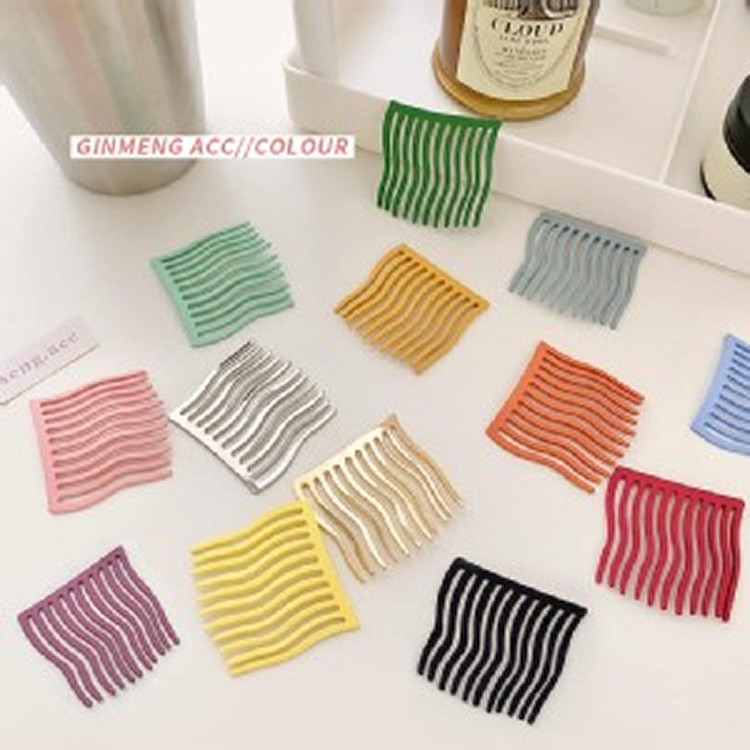 馬卡龍氣質無痕髮夾(4入/組)