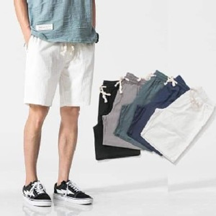 大尺碼素面休閒短褲