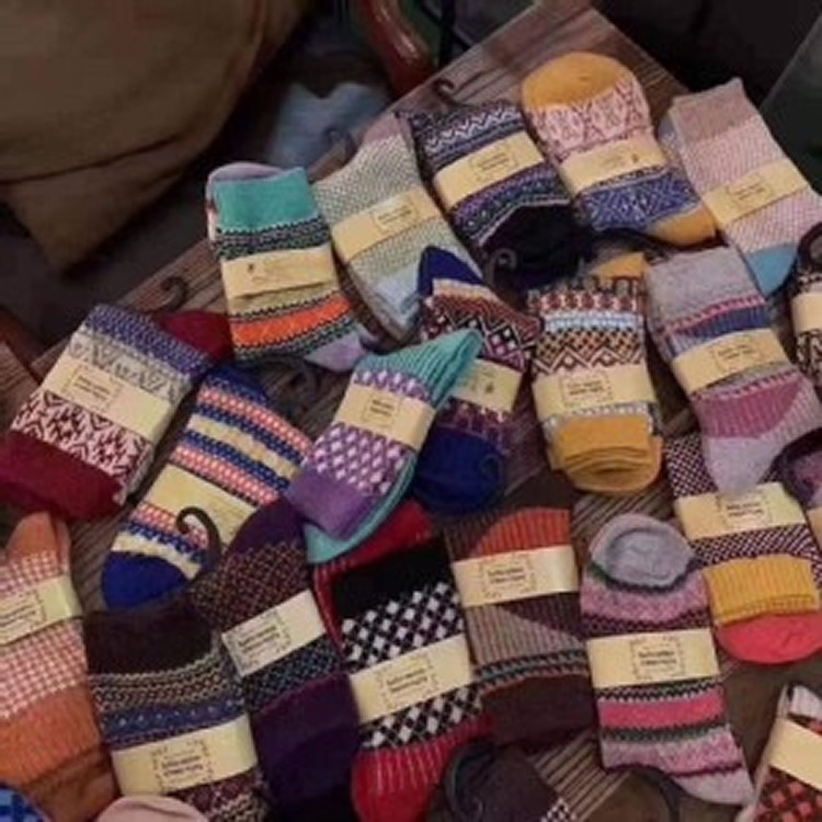 日本tutu圖騰保暖羊毛襪一組10雙