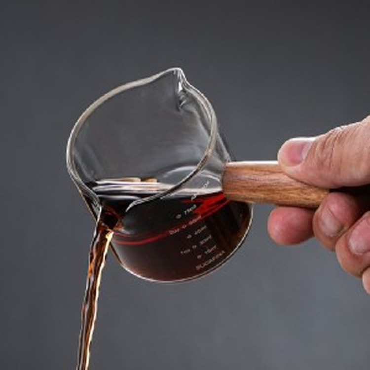 日式小巧木柄玻璃醬料碟2入