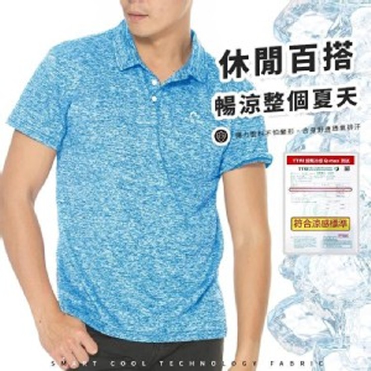 紳士吸濕排汗POLO衫四色隨機