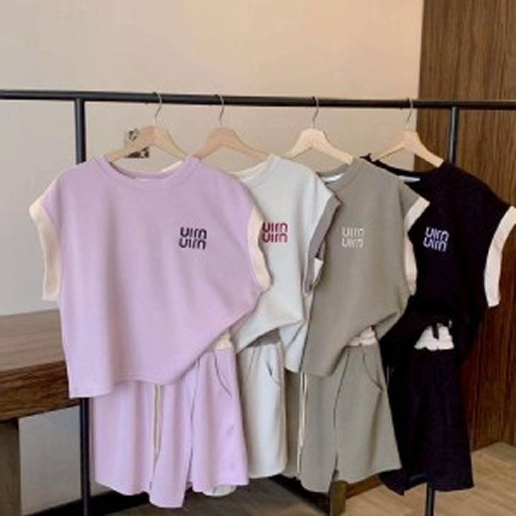 繡花空氣棉套裝