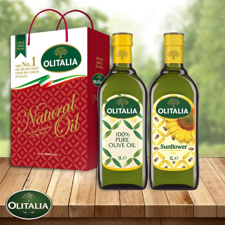 【Olitalia】奧利塔頂級綜合油禮盒(葵花油+純橄欖油)