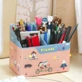 可愛桌面收納筆盒 粉紅 特價：$35