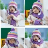 菠蘿花帽子+圍巾