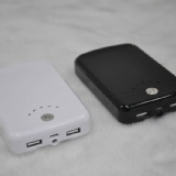 大容量行動電源 12000mA 送傳輸線 雙USB輸出