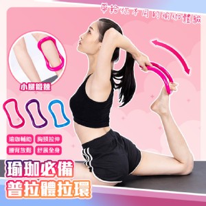 【QIDINA】健身展開胸背伸展助力瑜珈環 棒-O
