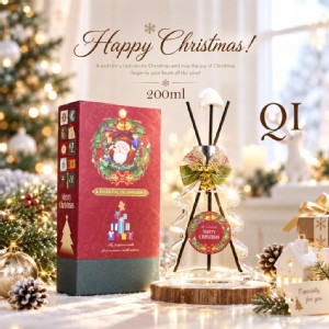 【QIDINA】冬季限定聖誕樹款 香氛珪藻土擴香瓶200ml