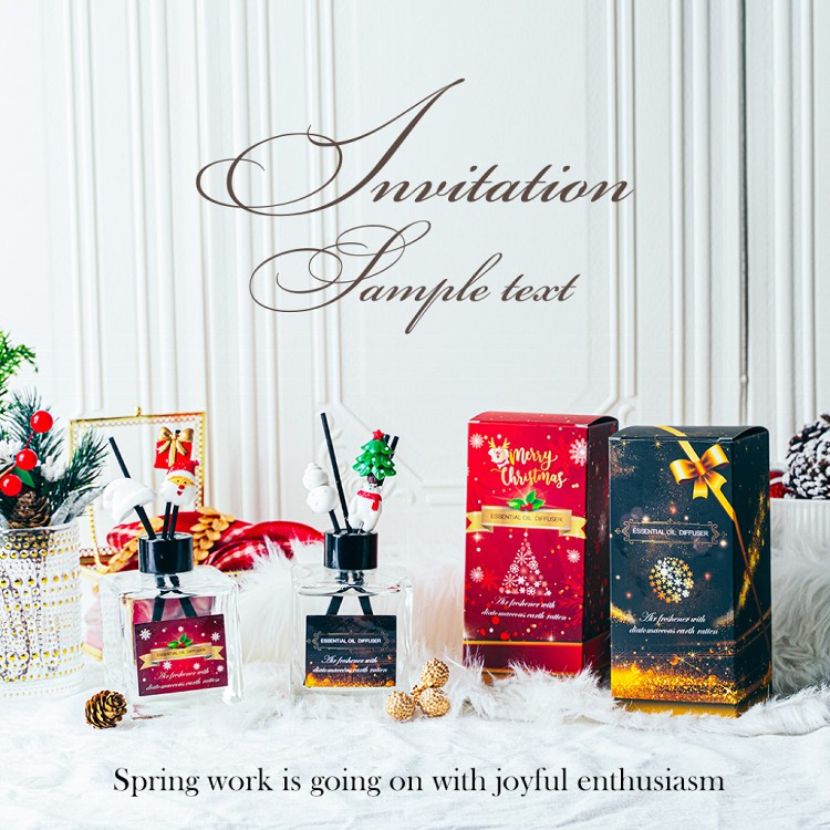 【QIDINA】冬季聖誕限定法國精油硅藻土擴香瓶