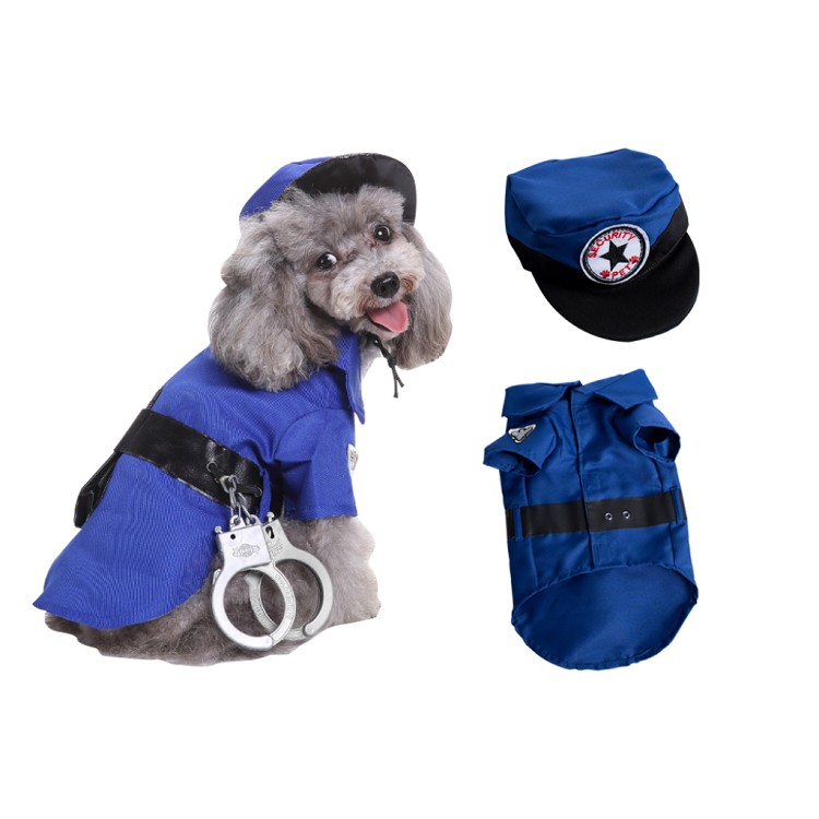 【QIDINA】超萌警匪寵物衣服-F