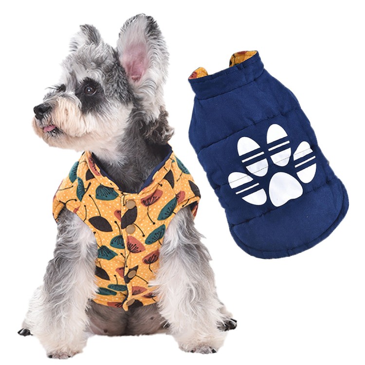 【QIDINA】寵物質感雙面可穿鋪棉保暖衣-G